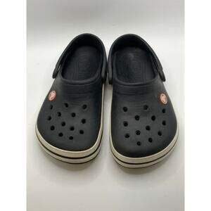 CROCS Baby Black-White Crocband Classic Shoes SZ J2